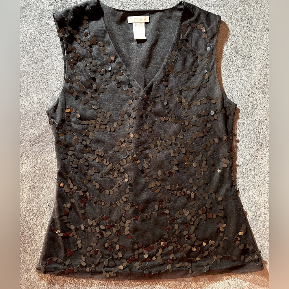 EUC WORTHINGTON Adorned Sleeveless Top
